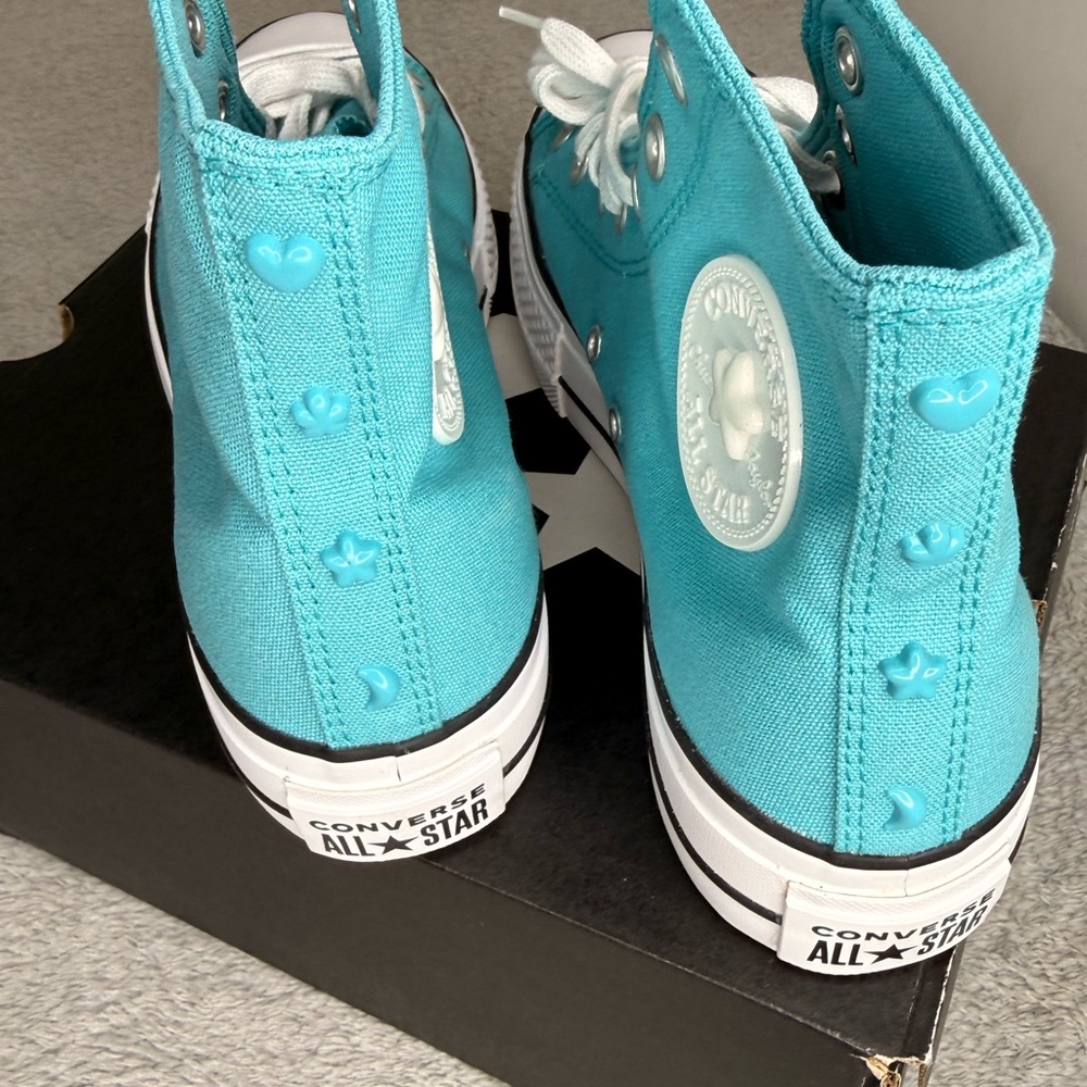 Converse Chuck Taylor All Star Lift Platform Hi Ocean Drip Sneakers Women’s 7 - Picture 4 of 8